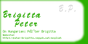 brigitta peter business card